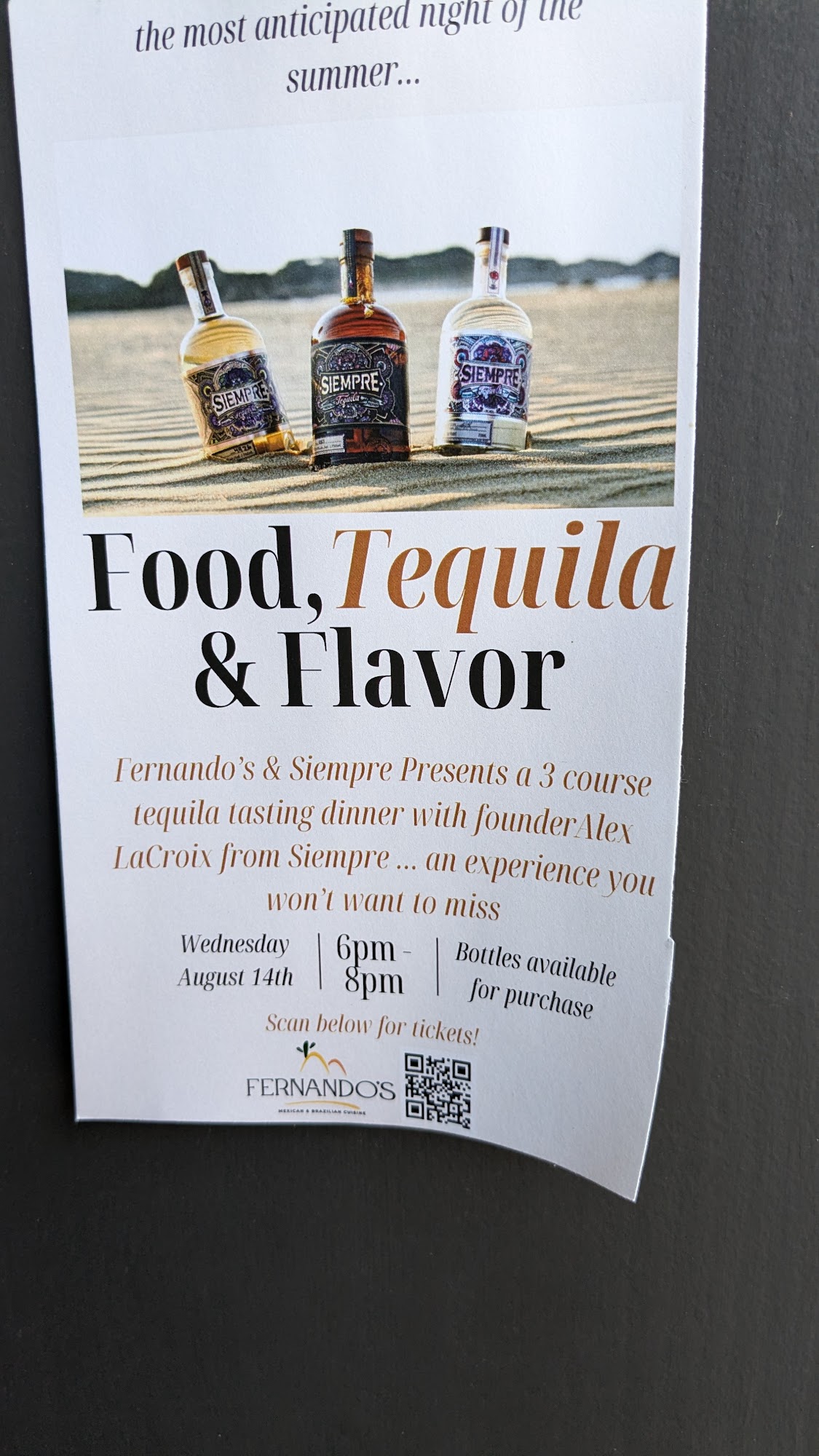 Fernando’s Mexican & Brazilian Cuisine Menu