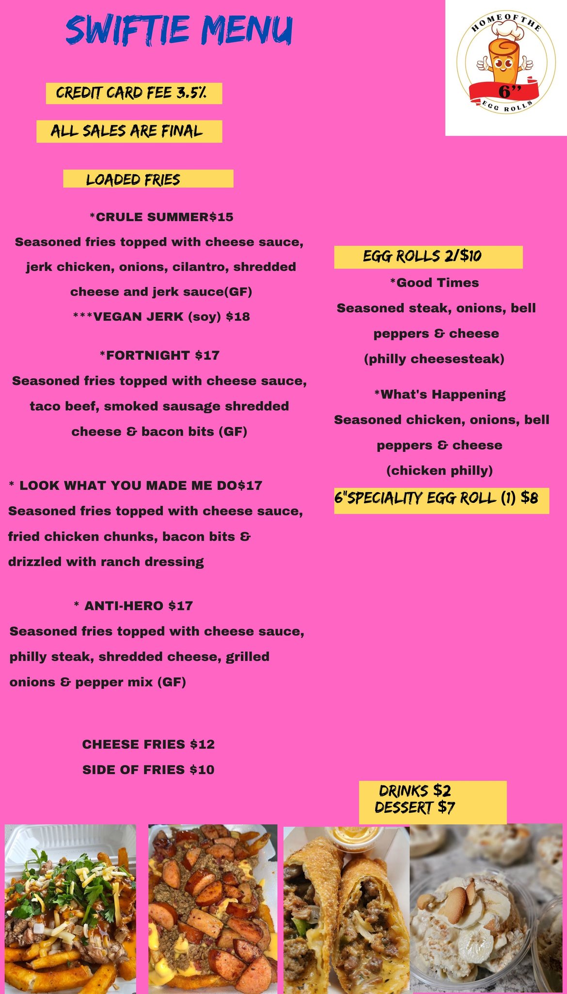 J & J A Taste Of Home Catering Menu