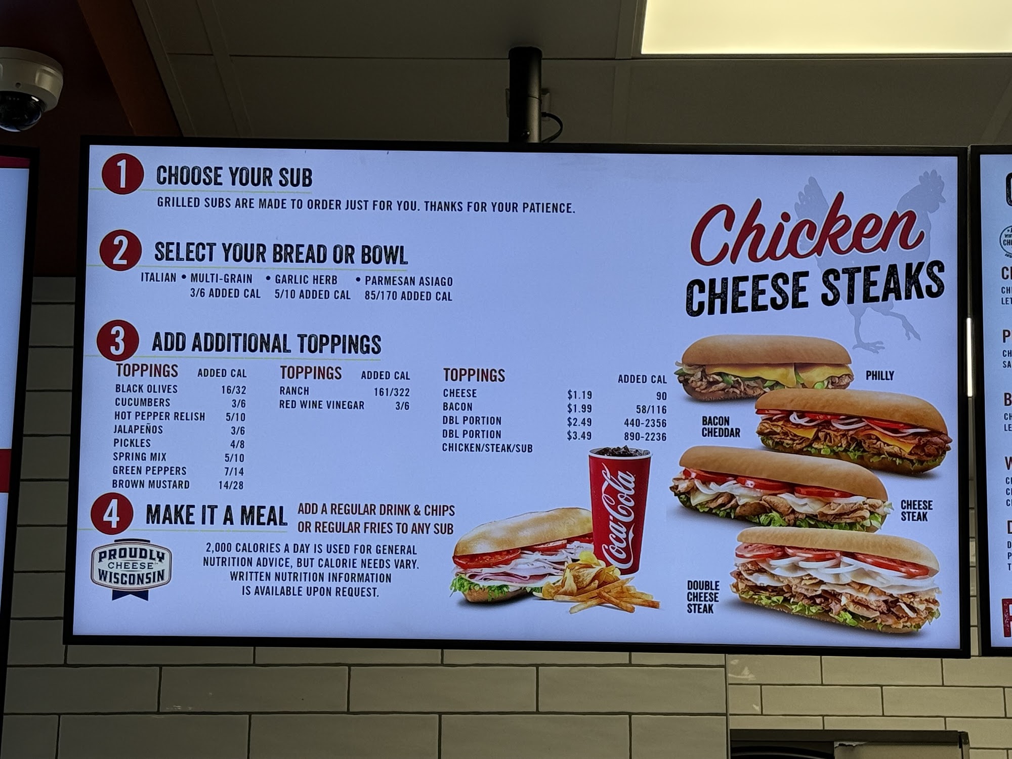 Cousins Subs Menu