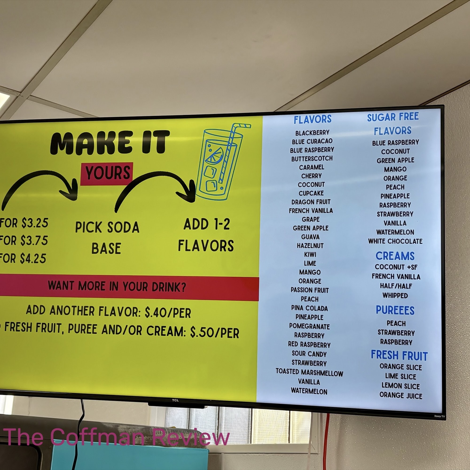 Fizz'n Menu