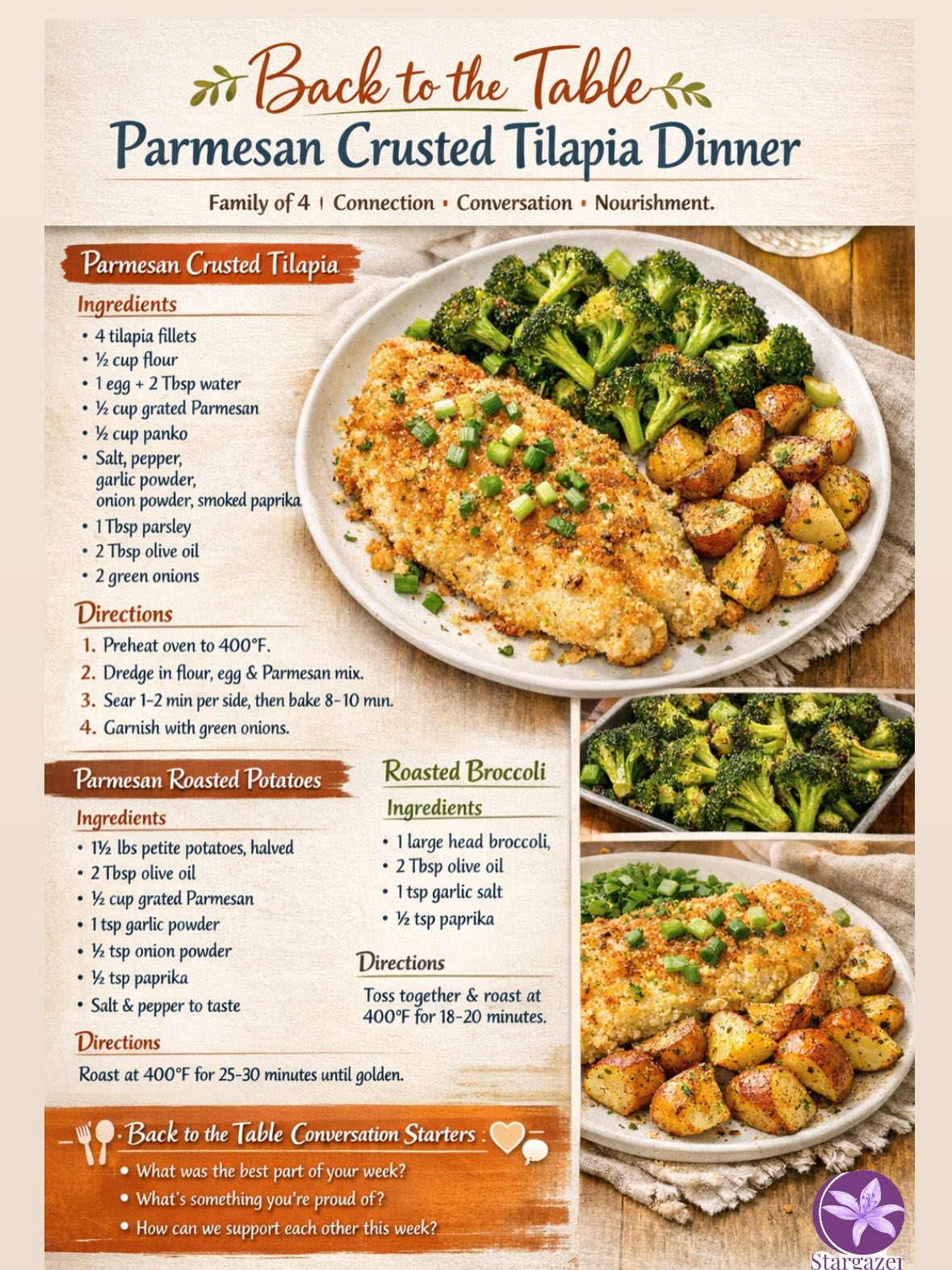Stargazer Inc. Menu