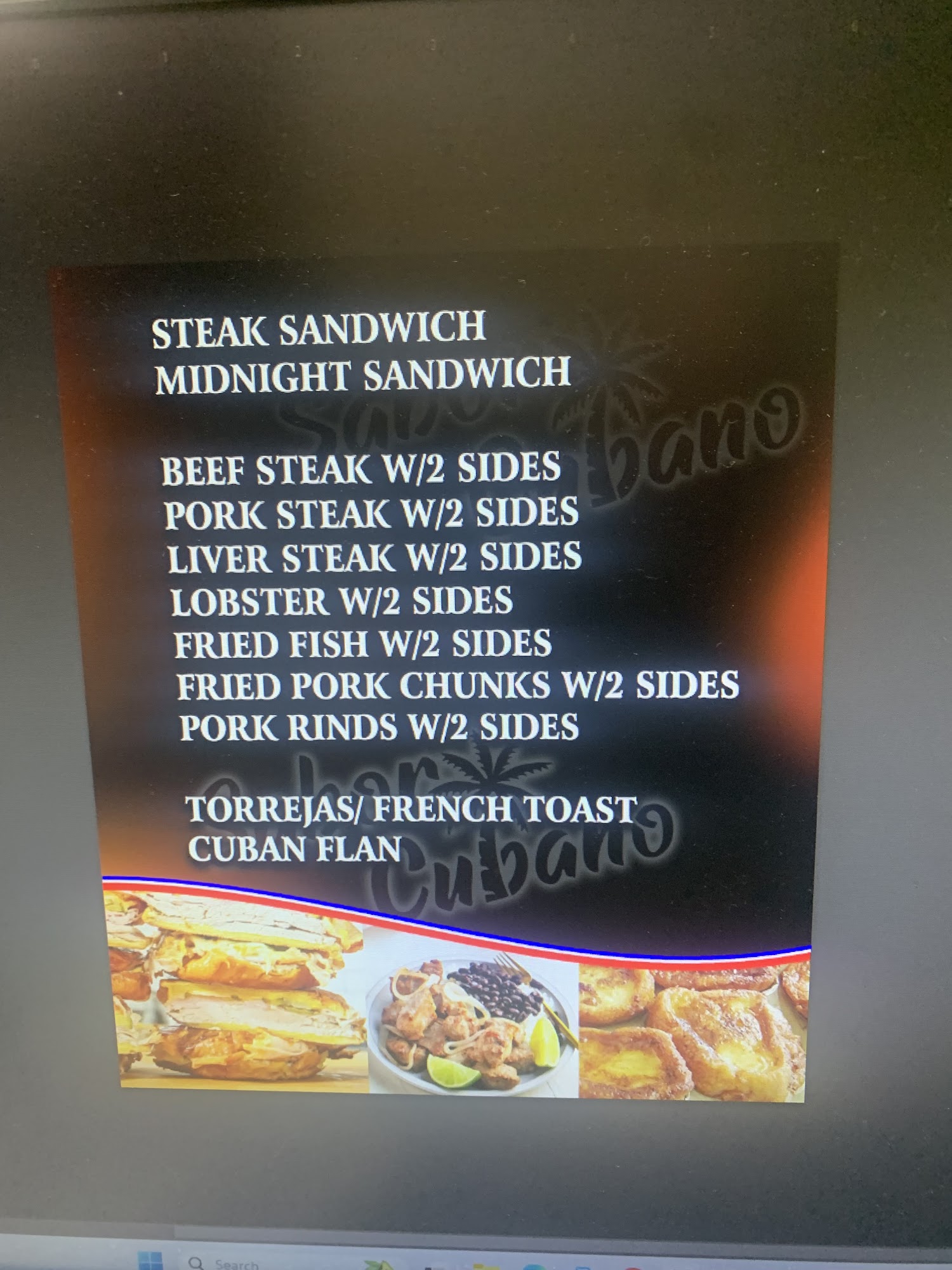 Latin Cuban Restaurant & Bar Menu
