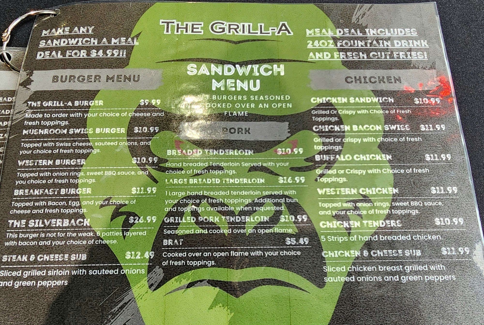The Grill-A Menu