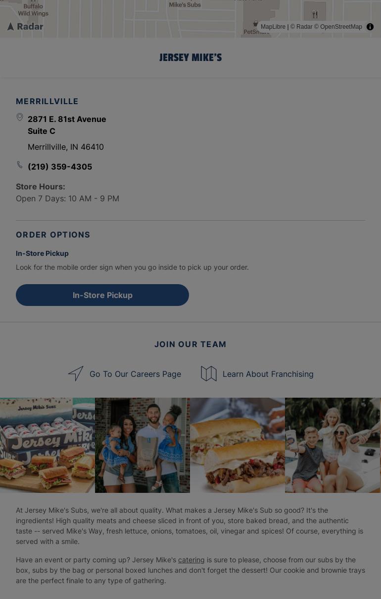 Jersey Mike's Subs Menu