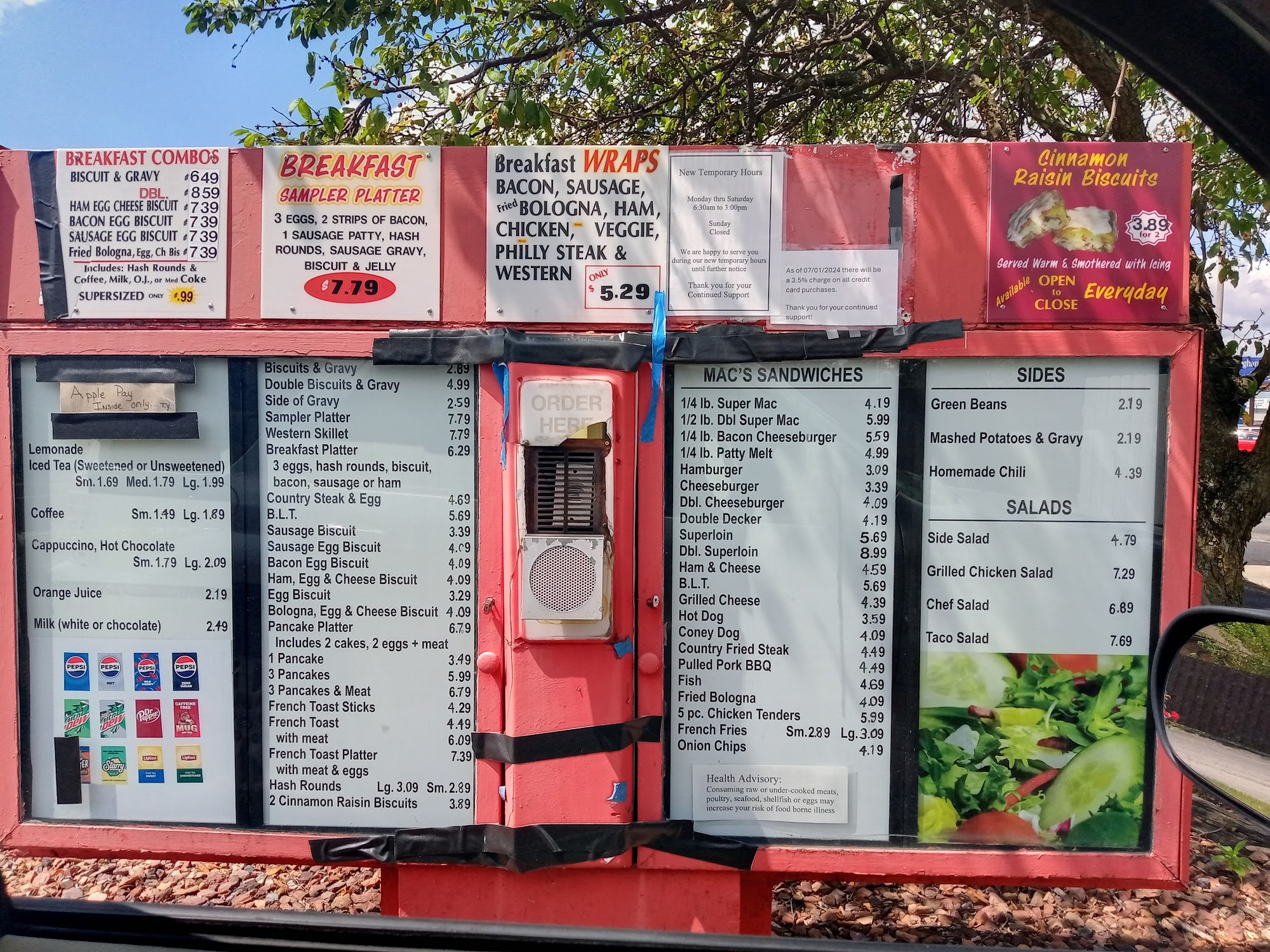 Mac's Menu