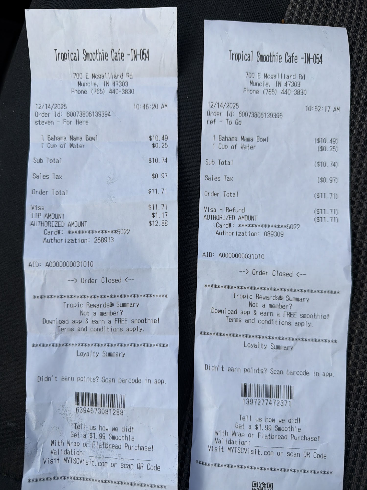 Tropical Smoothie Cafe Menu