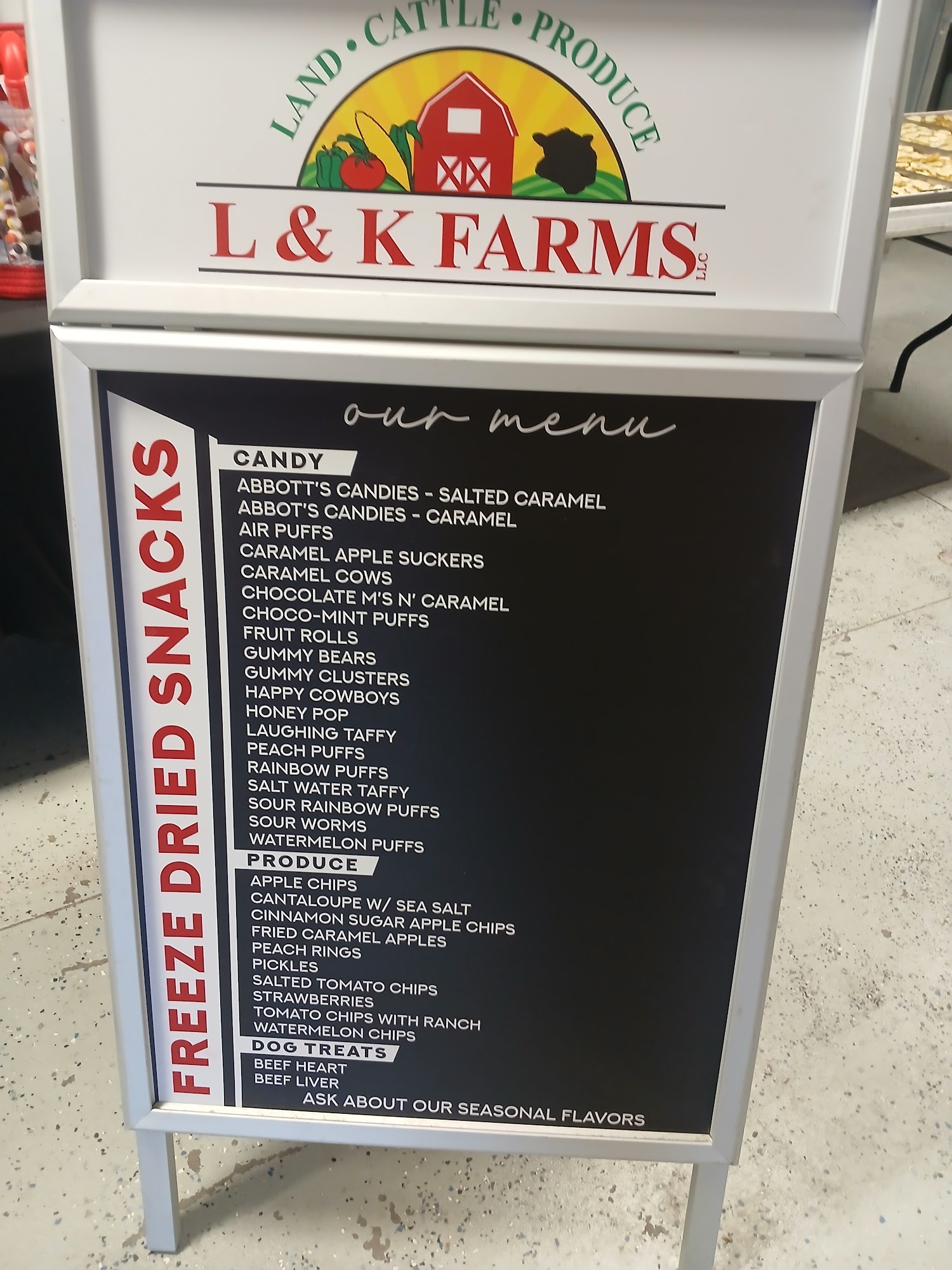 L&K Produce Menu
