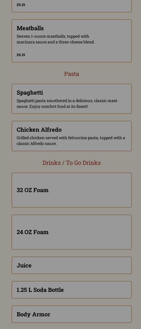 Keyhole Pizzeria Menu