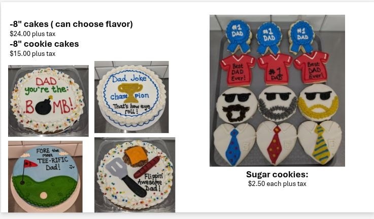 Wen's Cakes and Sweet Treats Menu