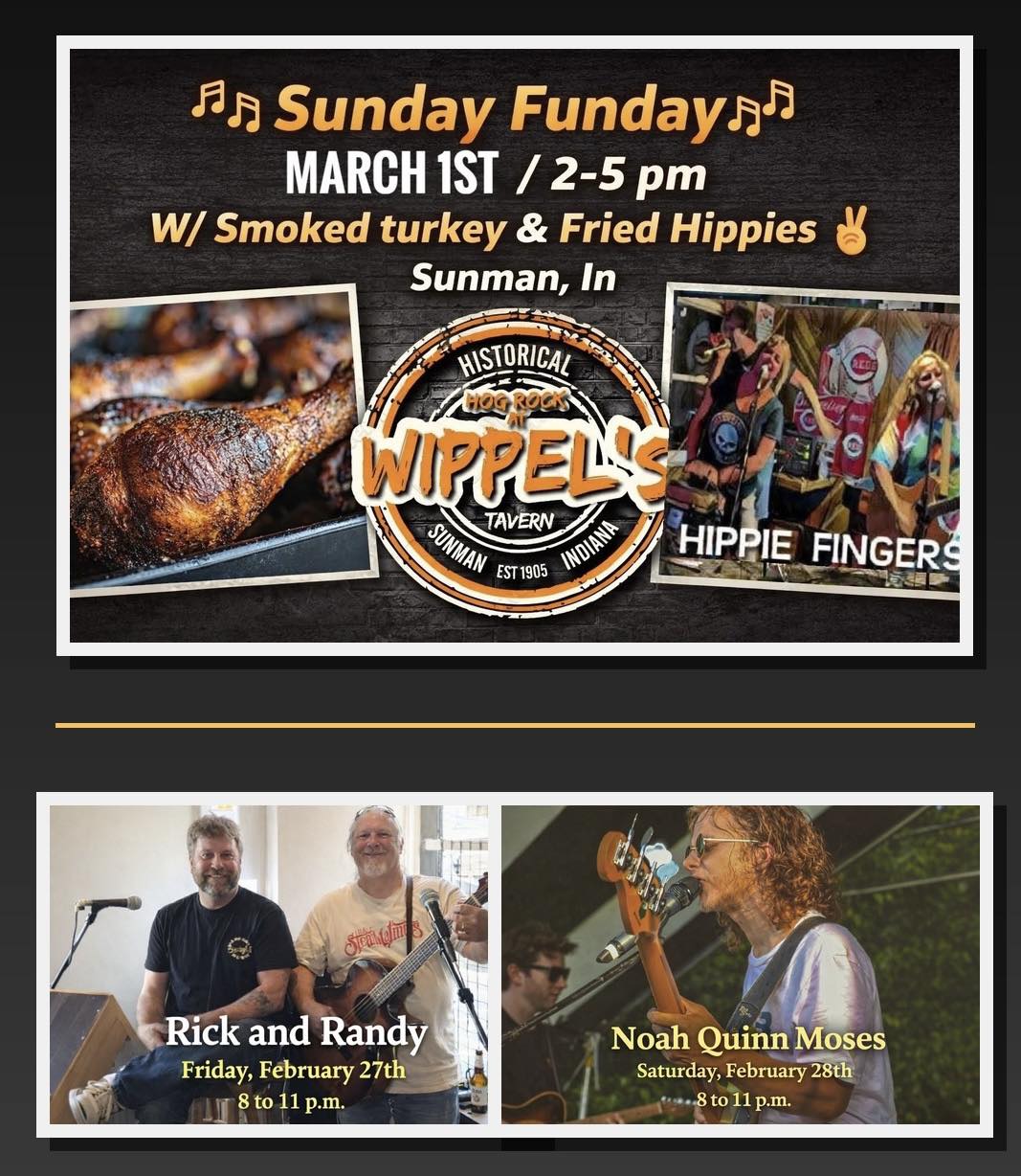 Hog Rock at Wippel’s Tavern Menu