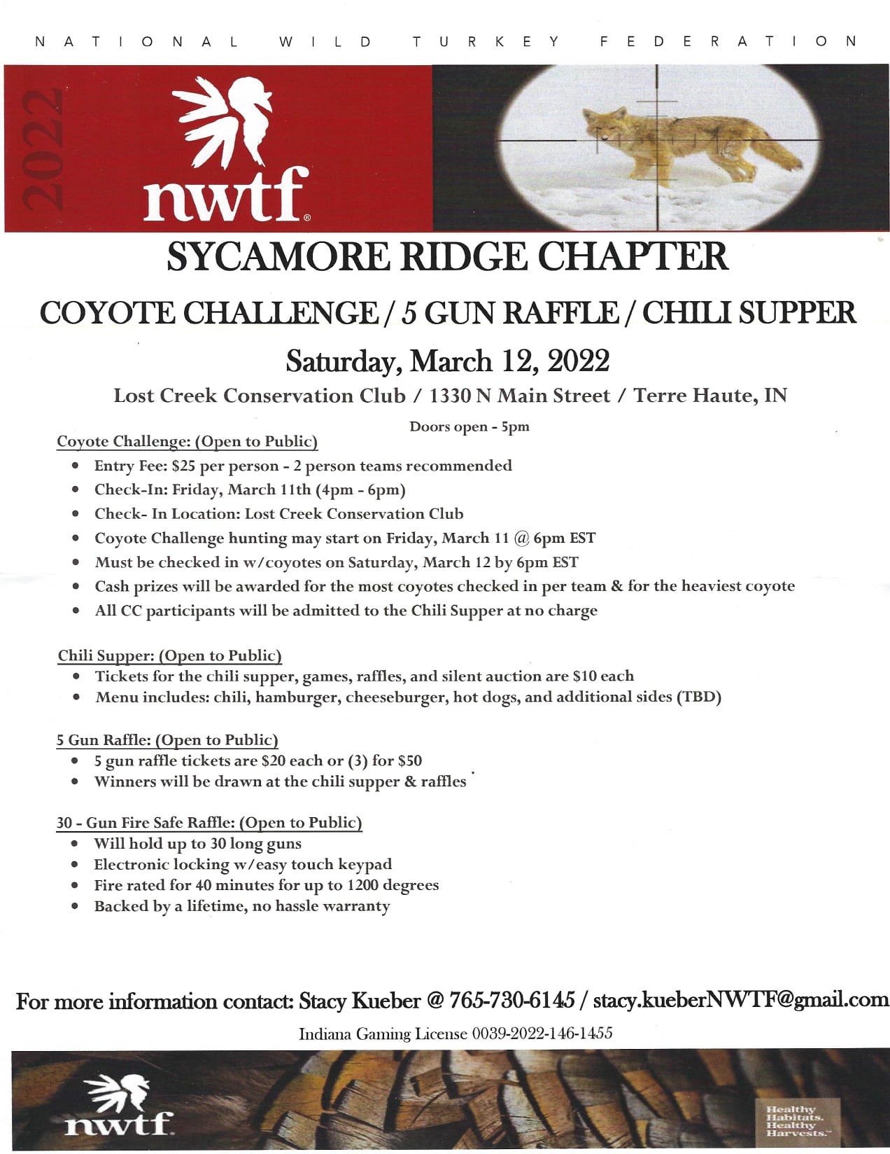 Lost Creek Conservation Club Menu