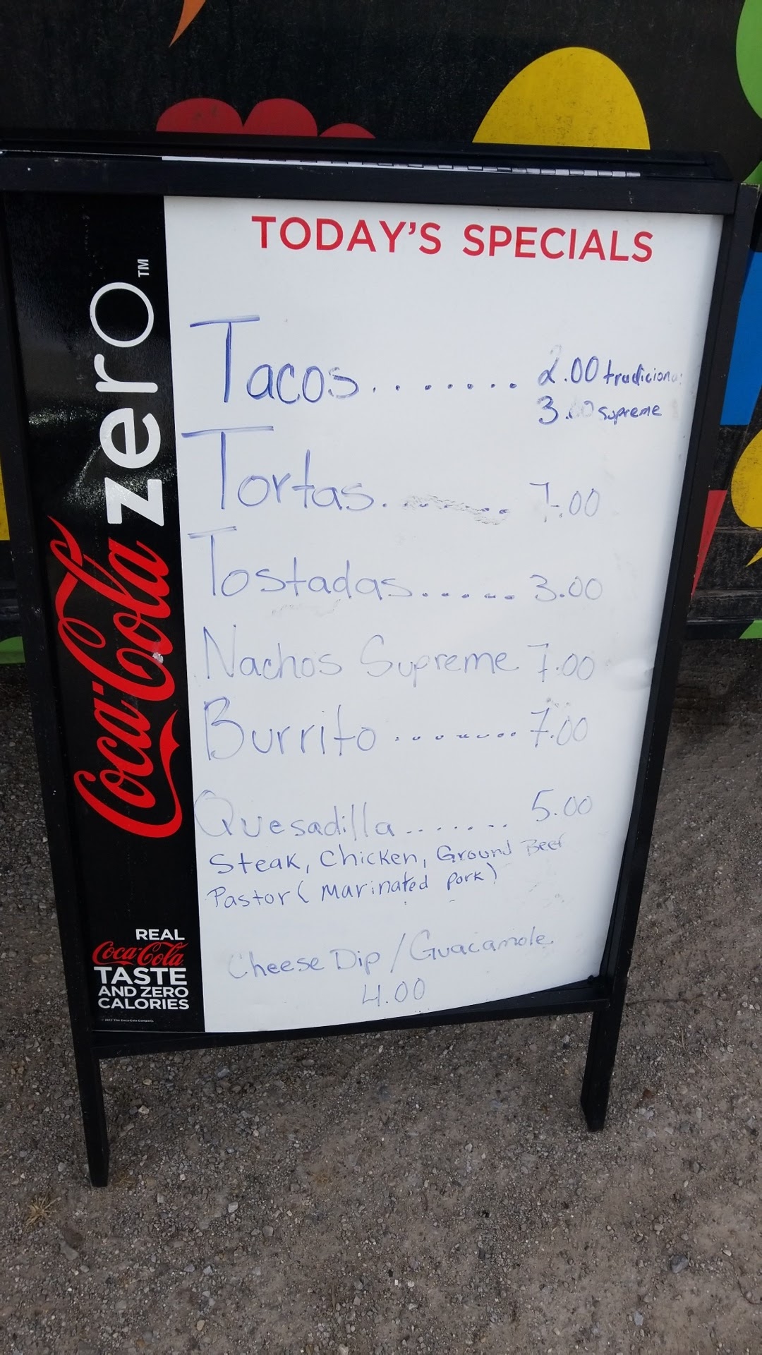 San Marcos Taco Truck Menu