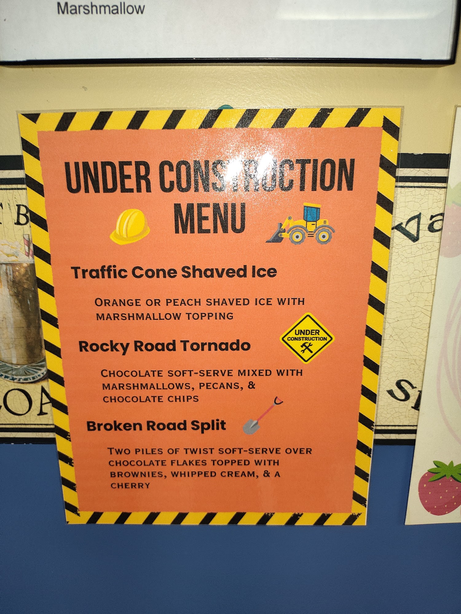 Scoops Homemade Ice Cream Menu