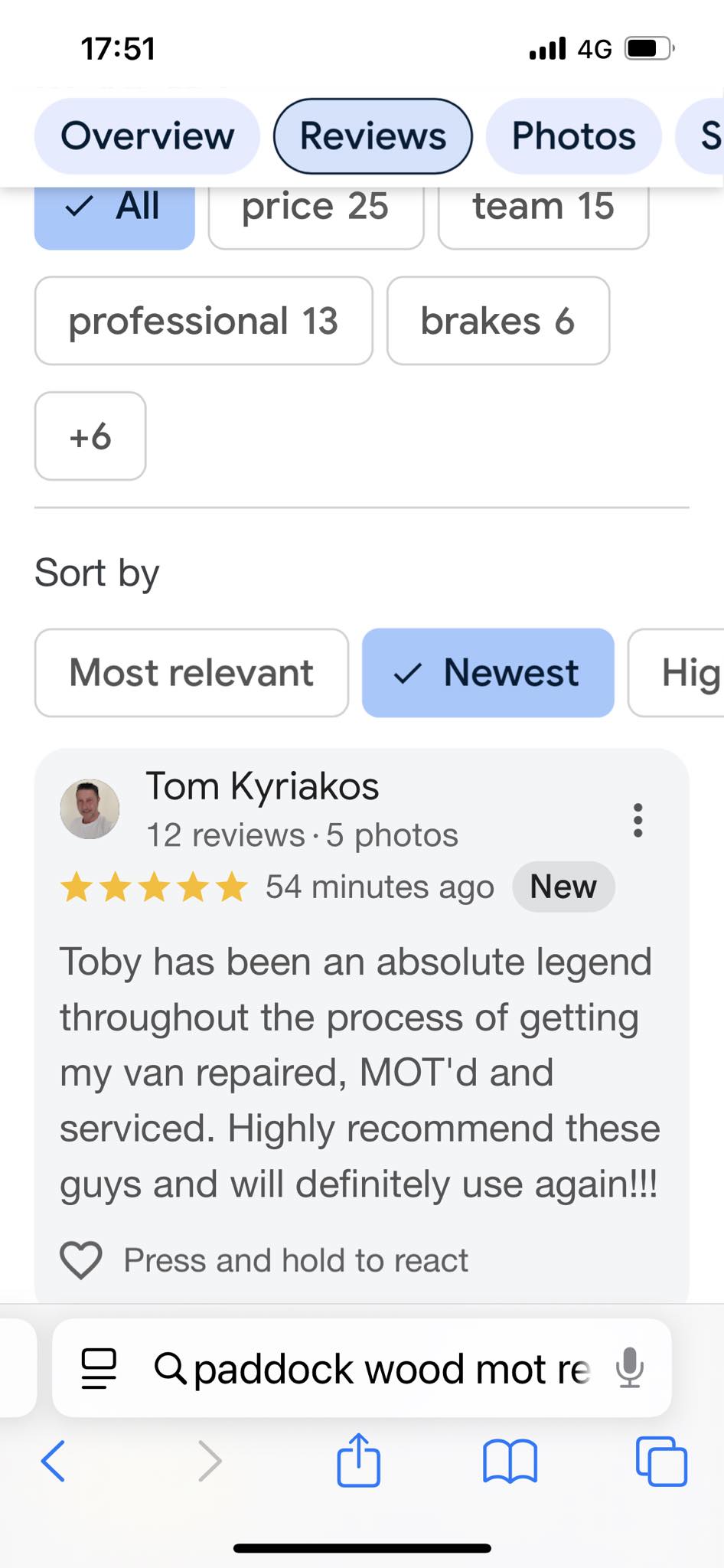Paddock Wood MOT Service & Repairs Ltd