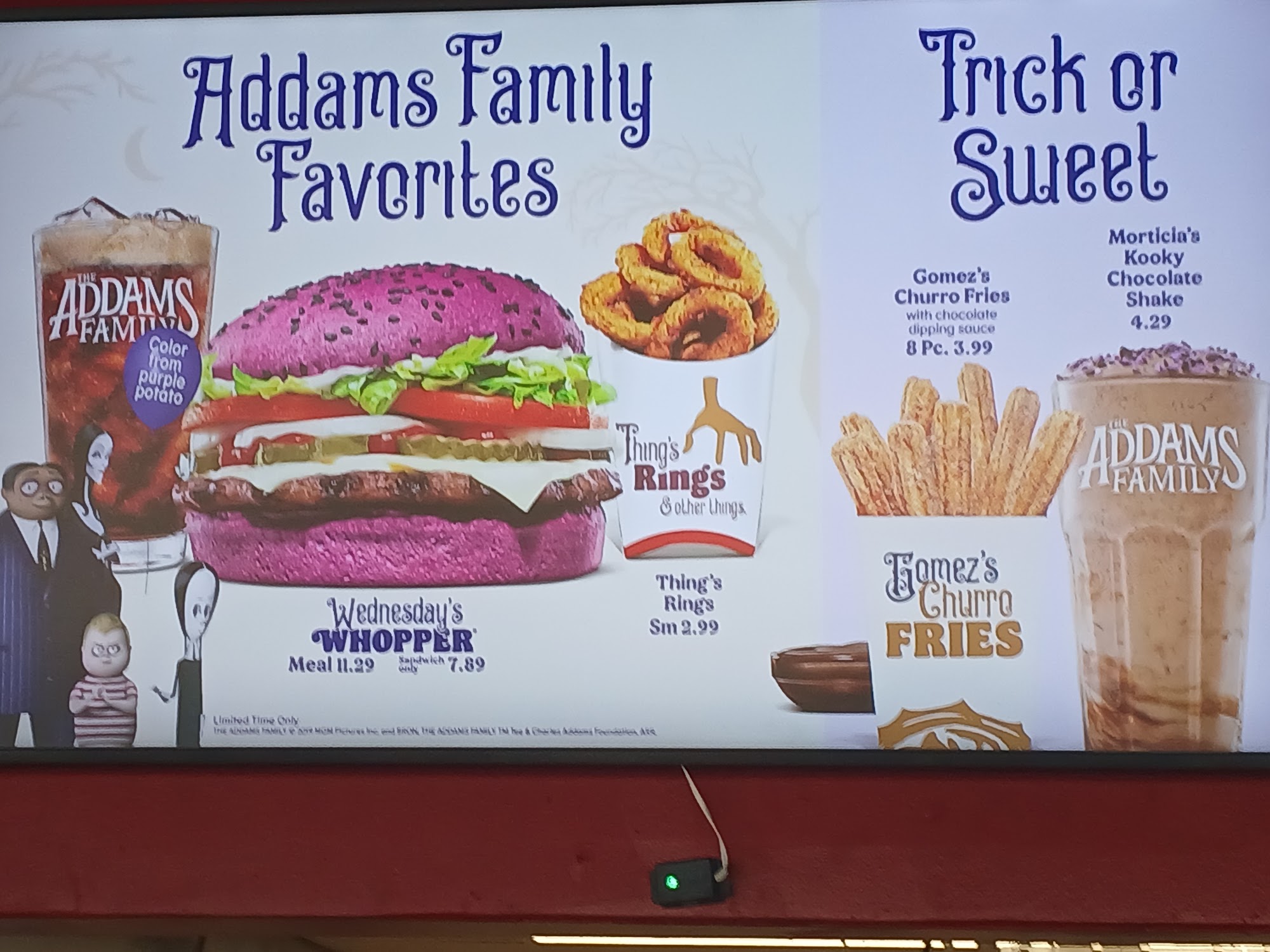 Burger King Menu