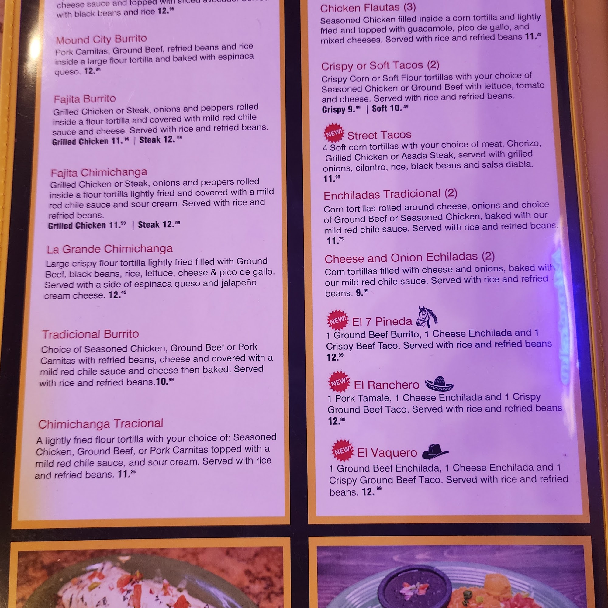 Mi Ranchito Menu