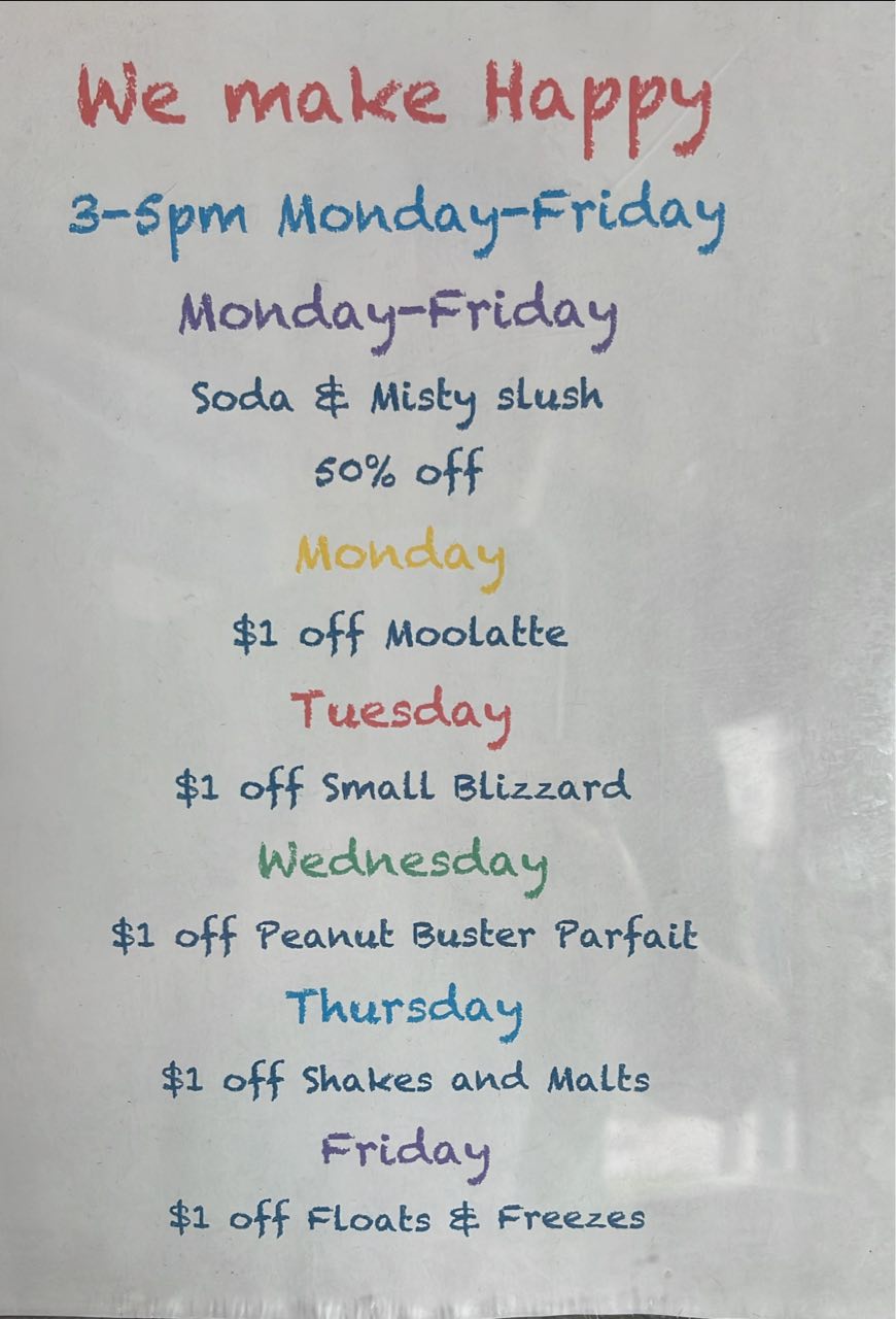 Dairy Queen (Treat) Menu
