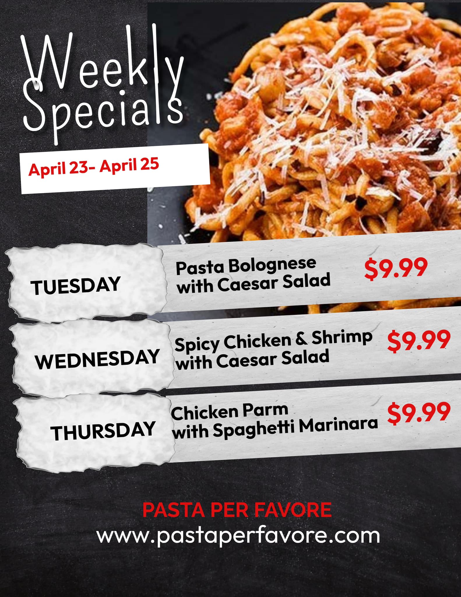 Avenues Classics Menu