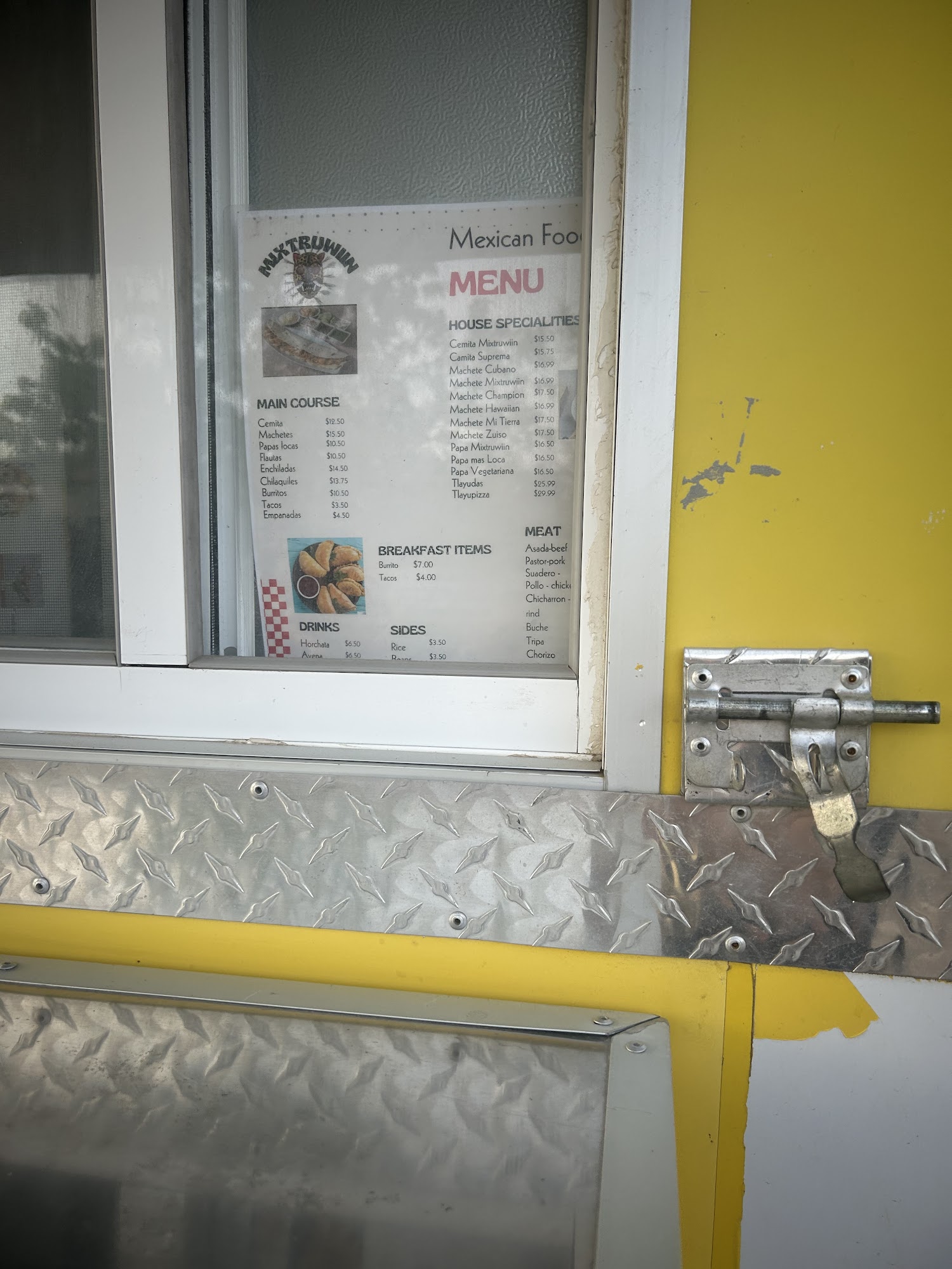 mexican food Mixtruwiin Menu