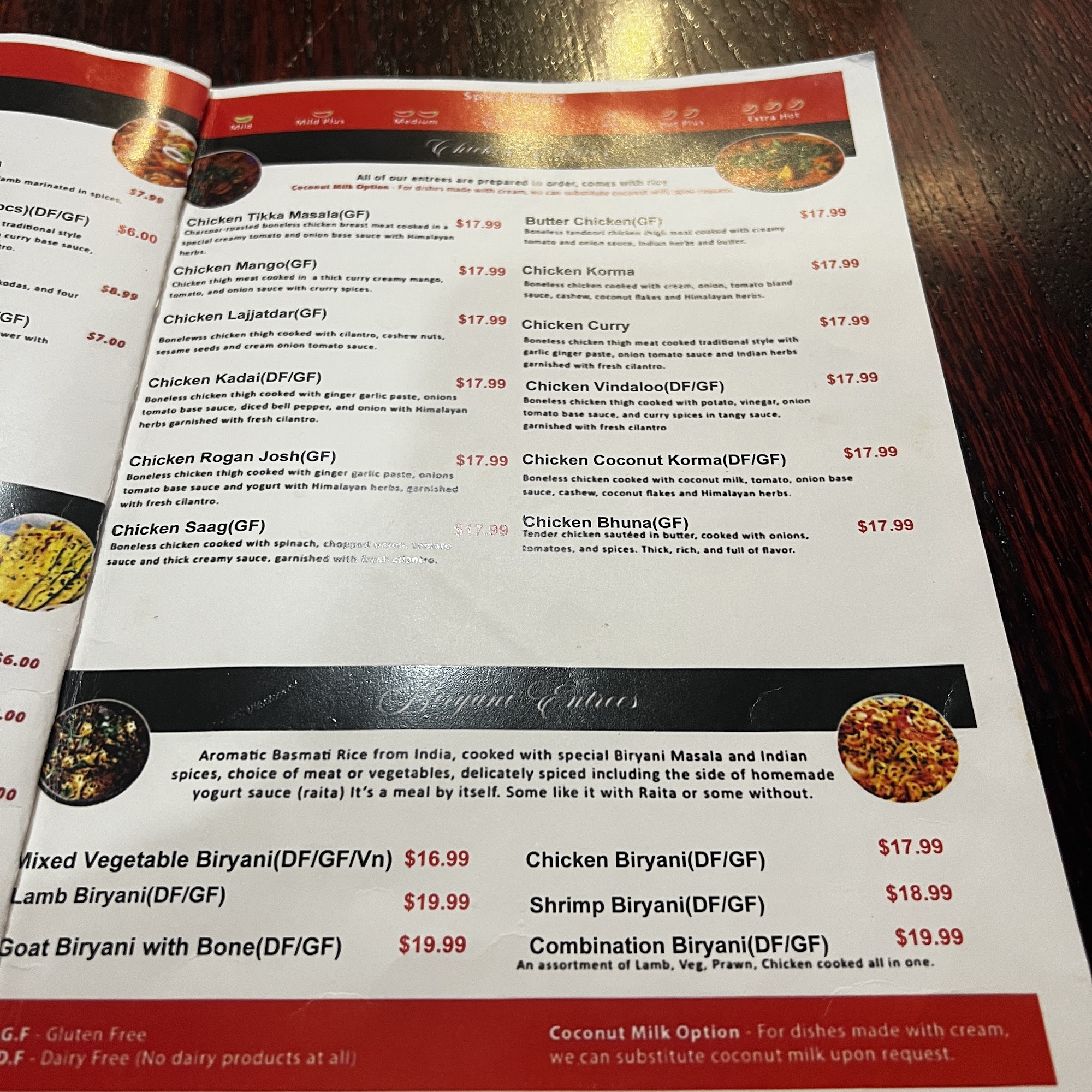 Everest Indian kitchen Menu