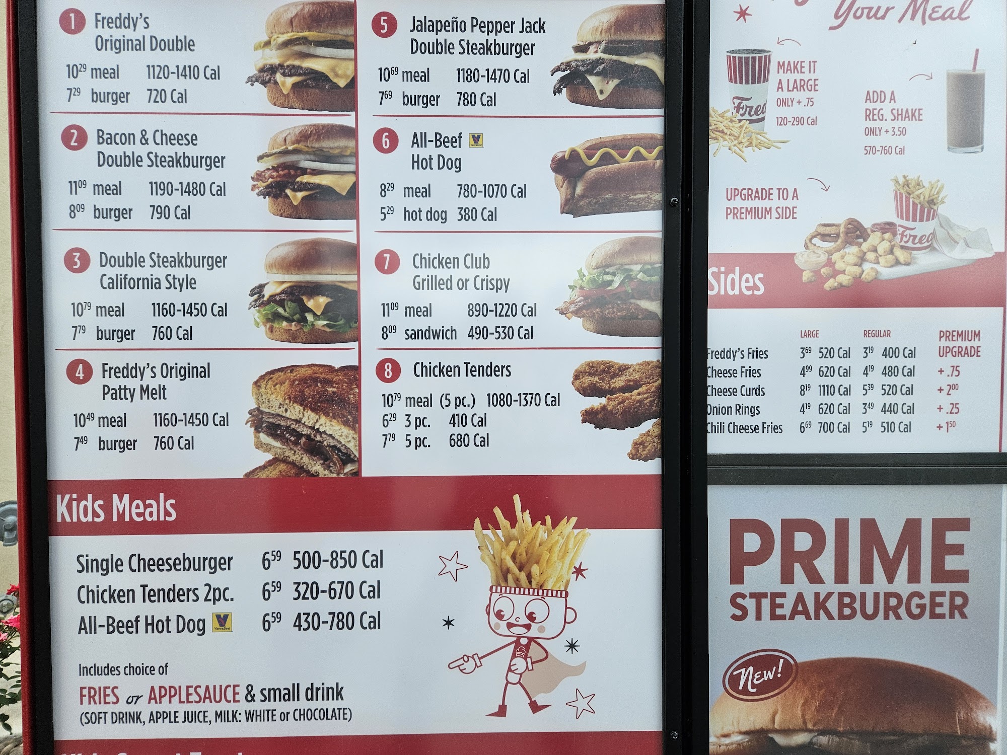 Freddy's Frozen Custard & Steakburgers Menu
