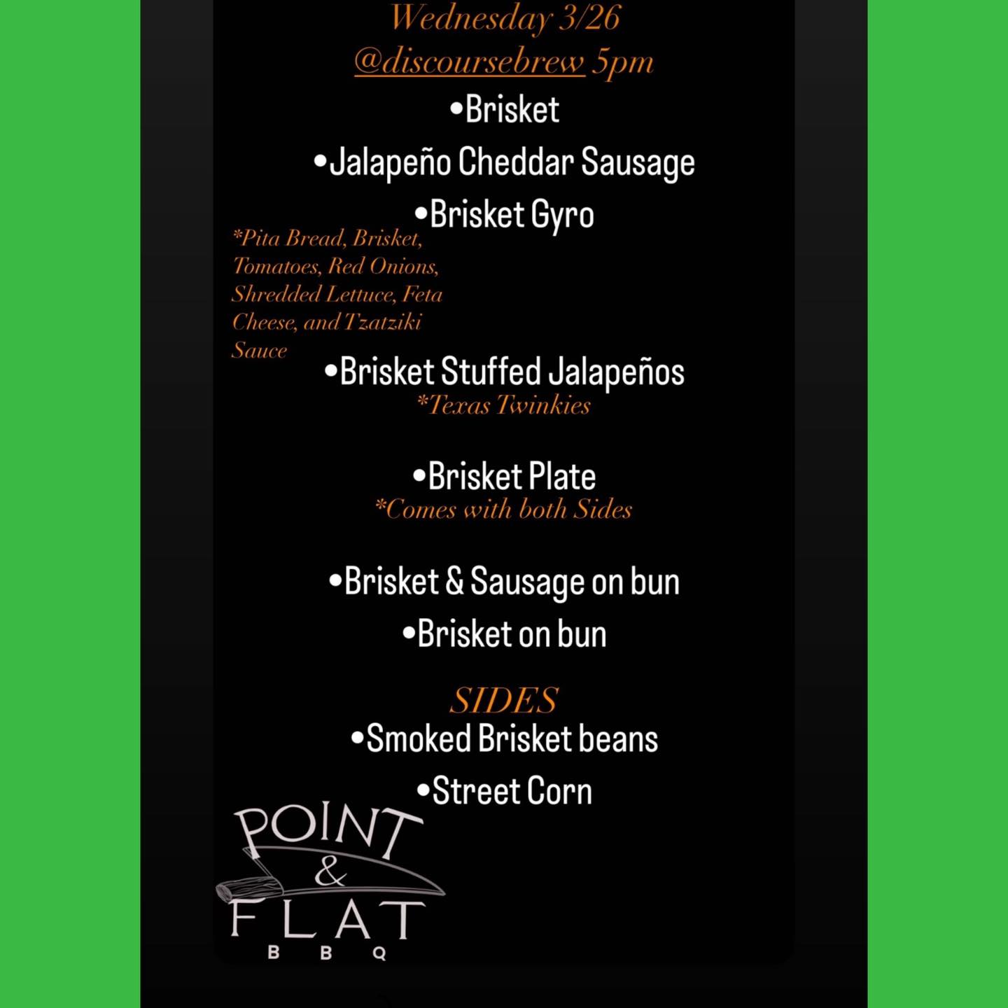 Discourse Brewing Menu