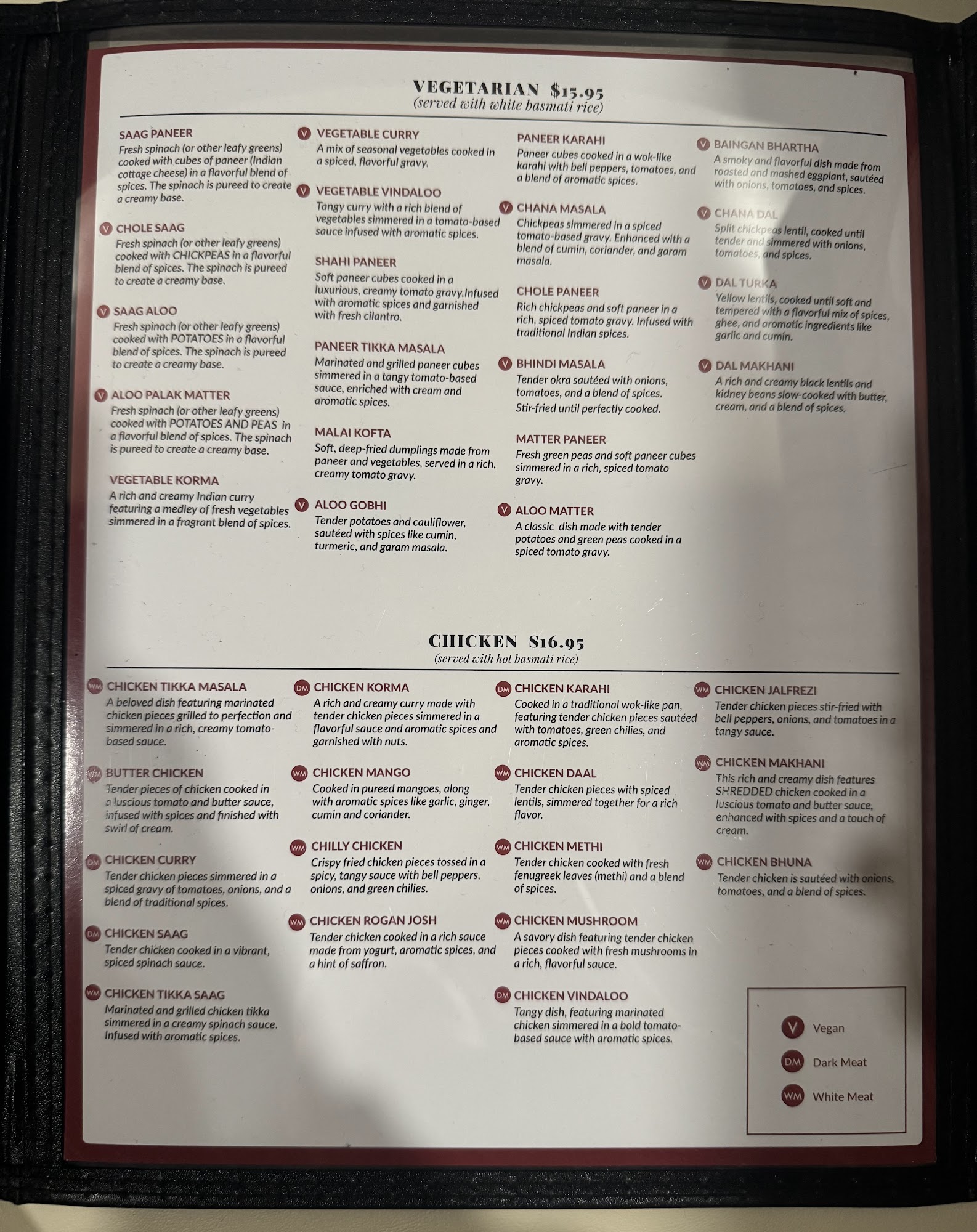 Spice of Bombay Menu