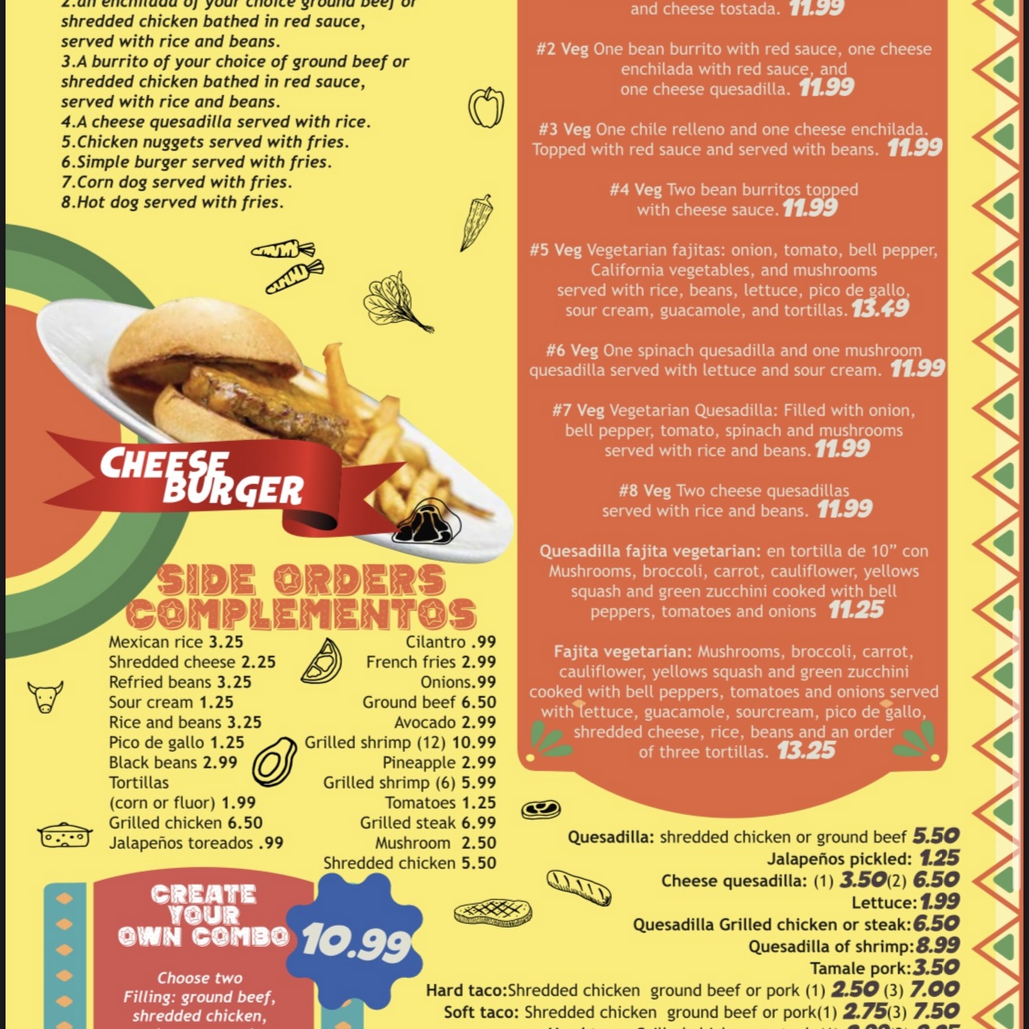 El Rey Mexican Restaurant Menu