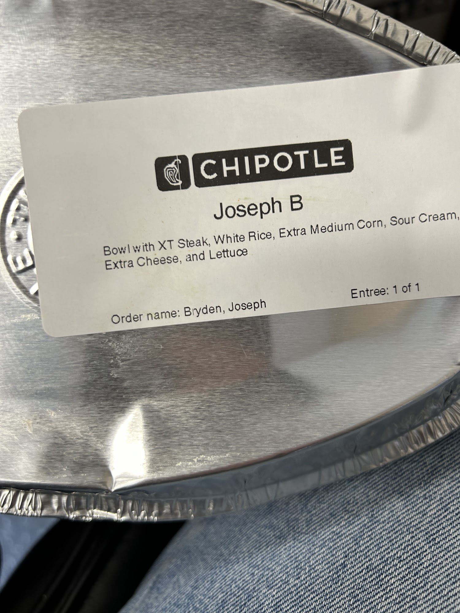 Chipotle Mexican Grill Menu