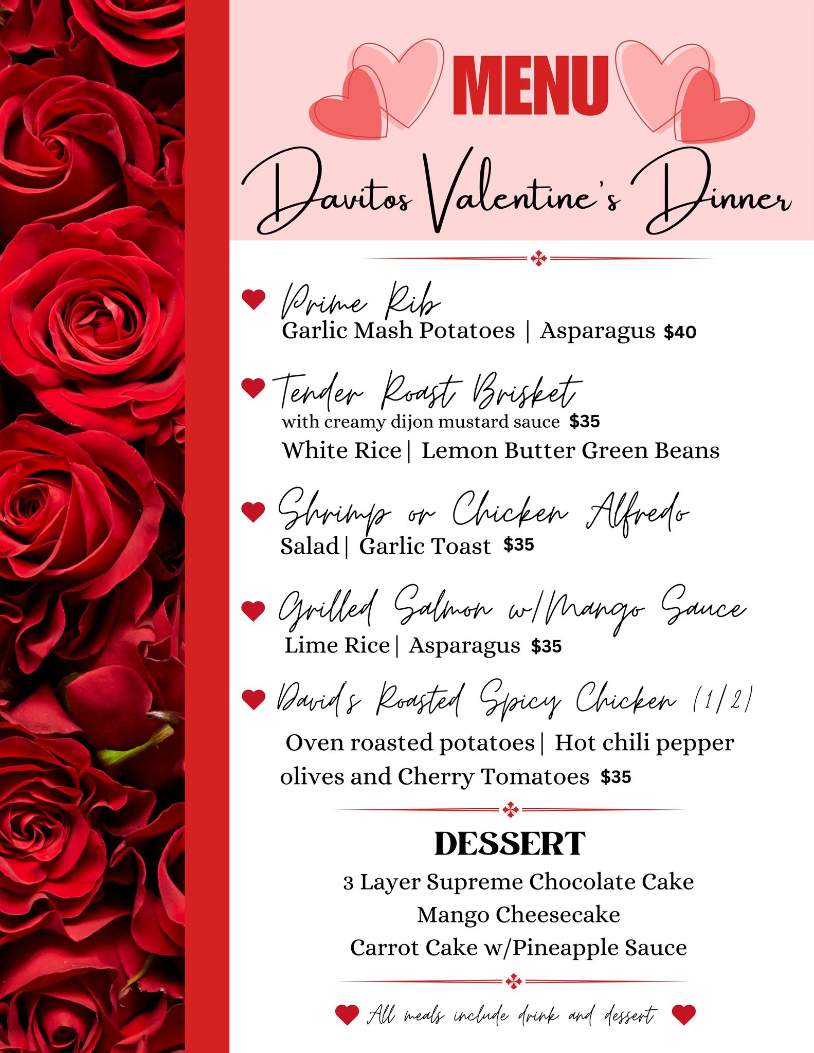Davito's Kitchen & Bakery Menu
