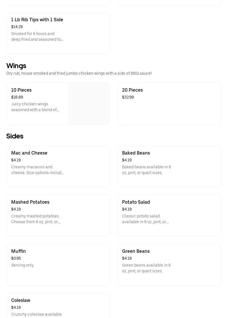 Family Barbecue Menu