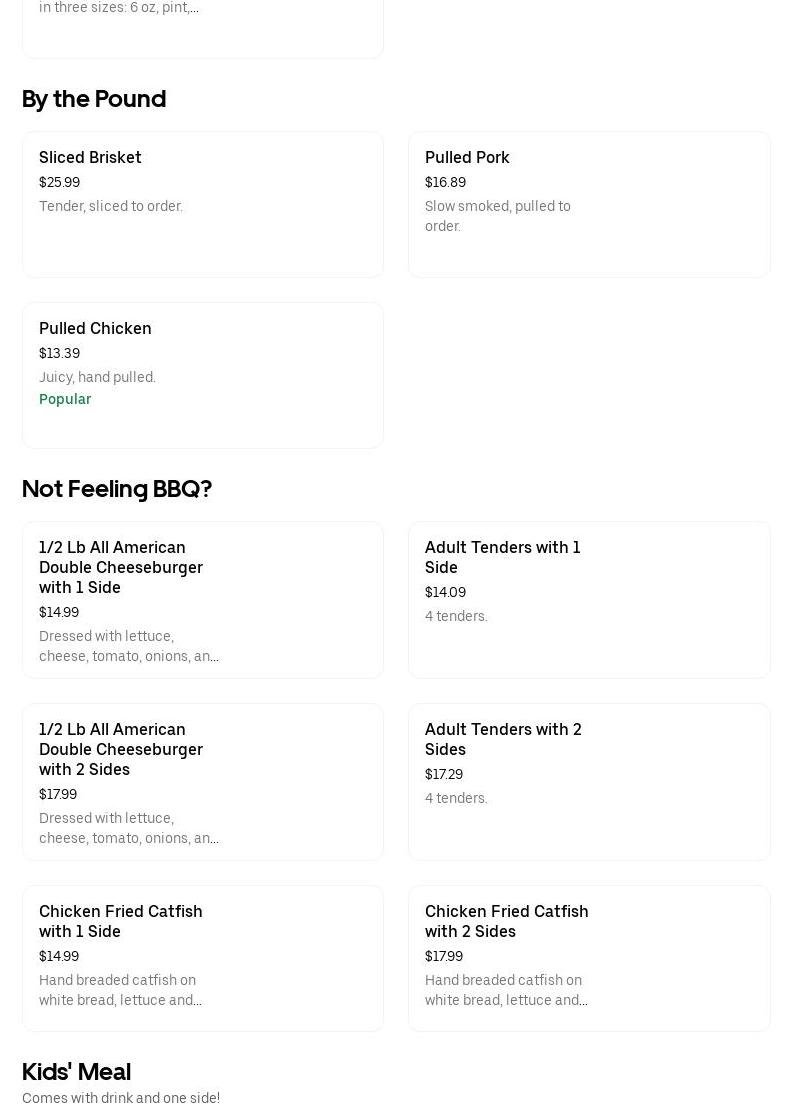 Family Barbecue Menu