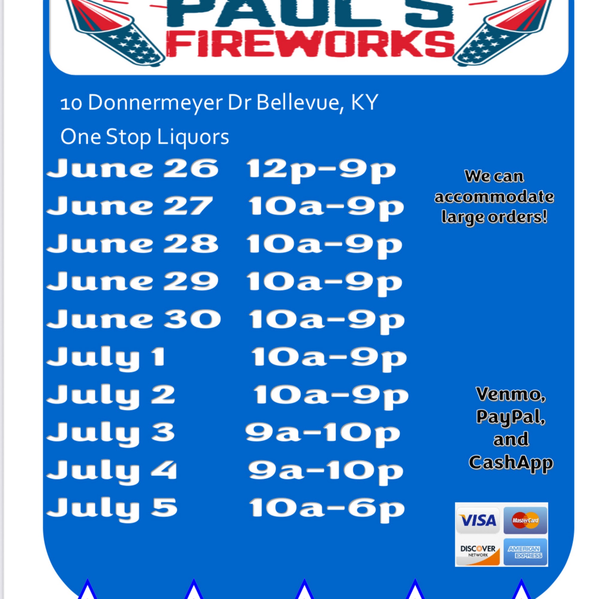 Paul's Fireworks Bellevue