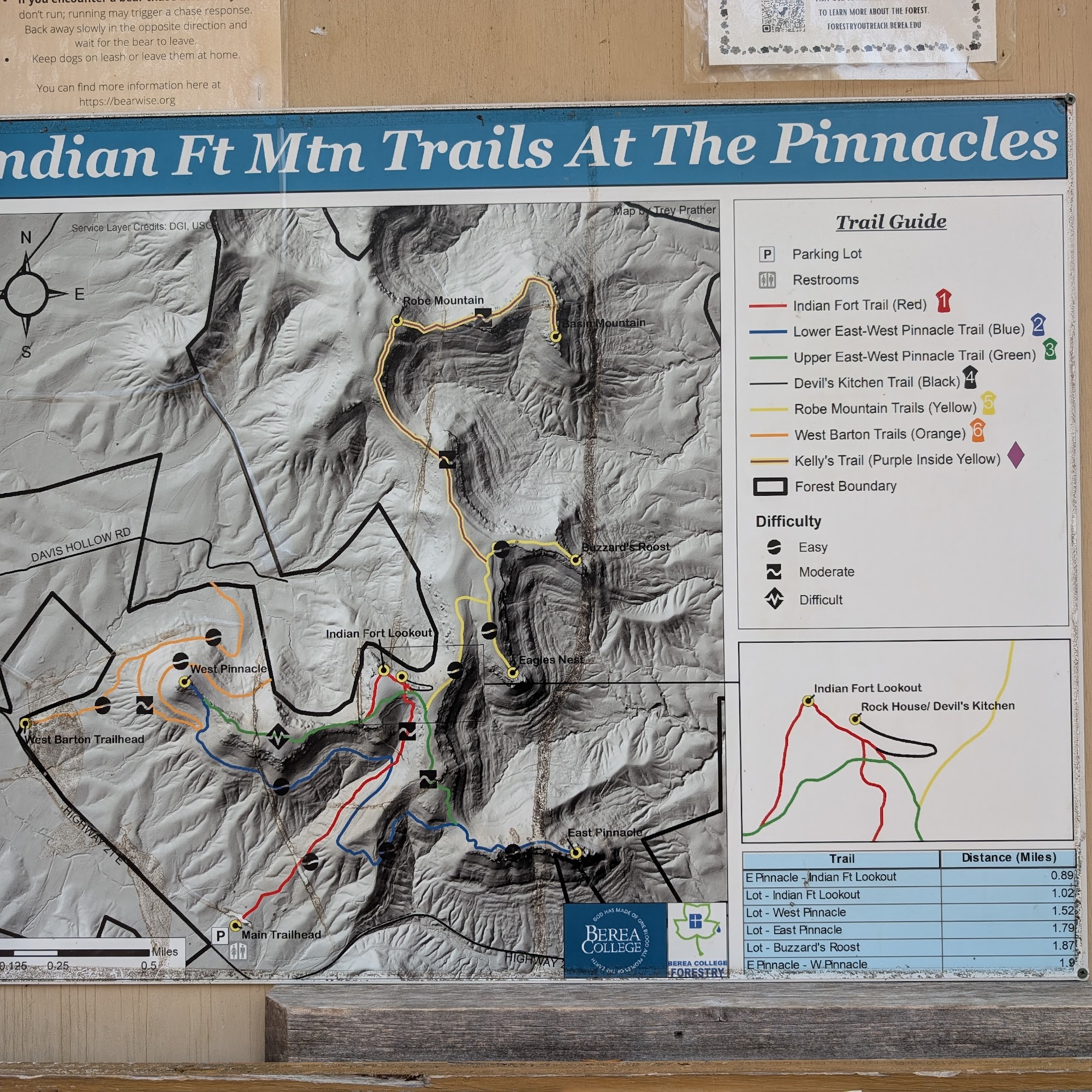 Indian Fort Mountain Hiking Trail Parking Berea