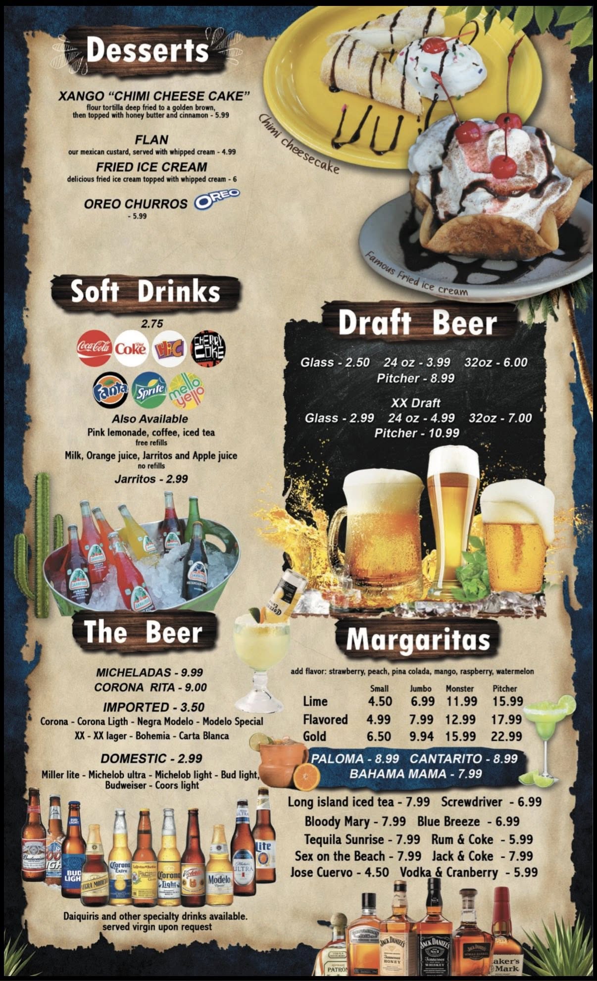 Vallarta Mexican Grille Menu