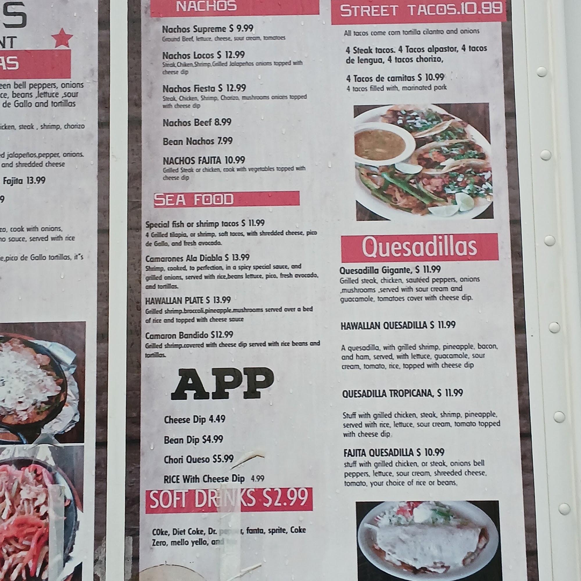 Los Altos Mexican Restaurant Menu