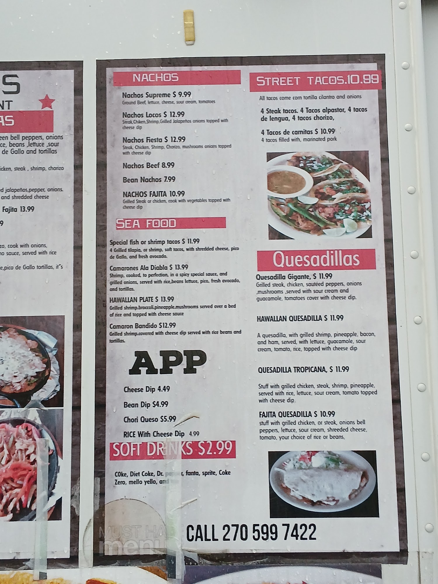 Los Altos Mexican Restaurant Menu
