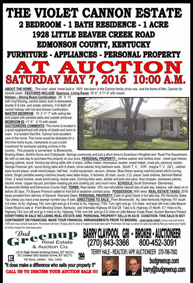 Bud Greenup Real Estate & Auction