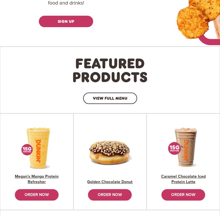Dunkin' Menu