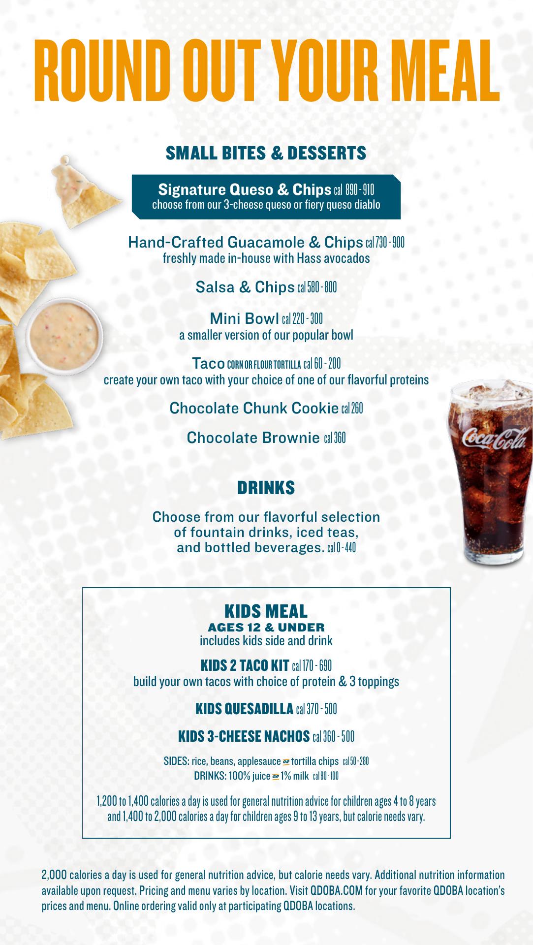 QDOBA Mexican Eats Menu