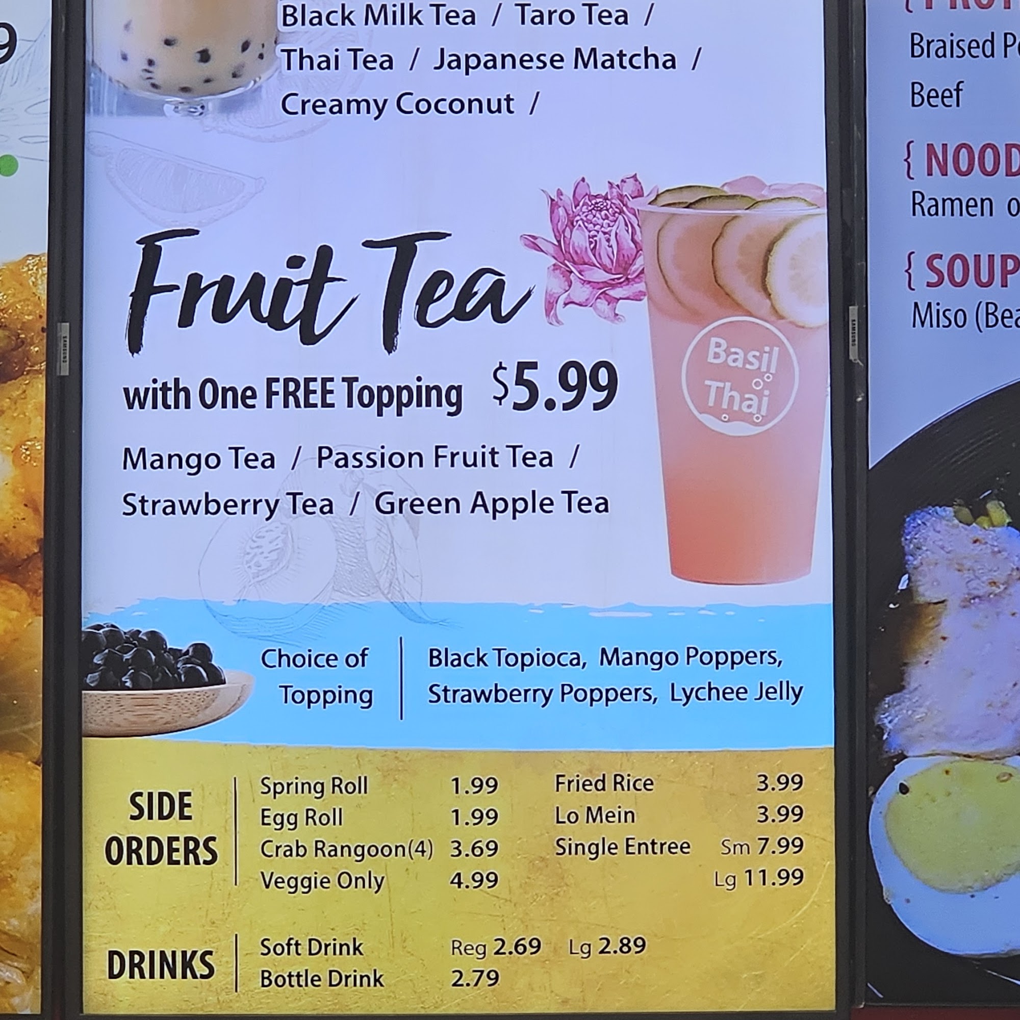 Basil Thai kitchen Menu