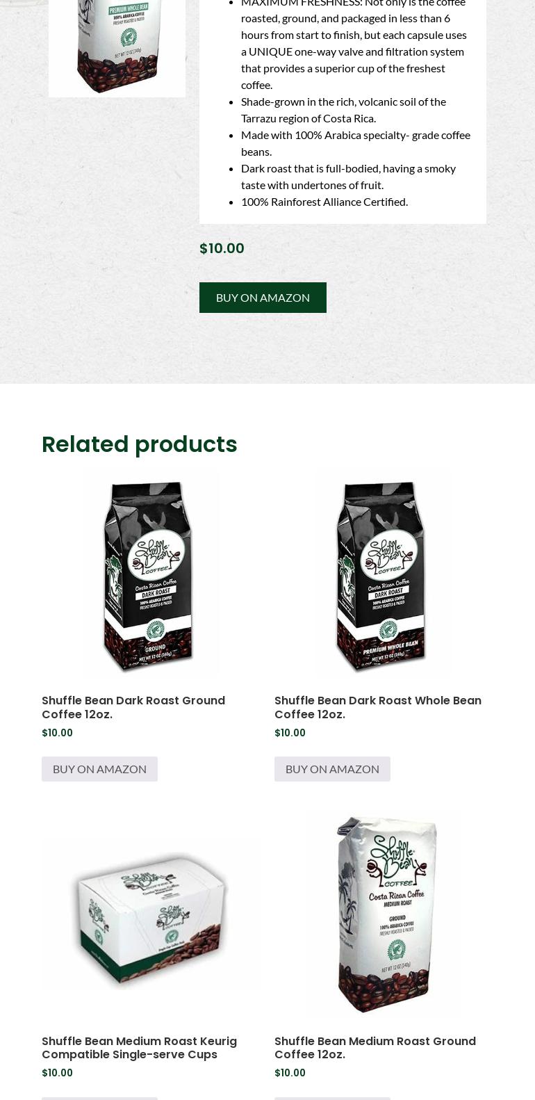 Shuffle Bean Coffee Menu