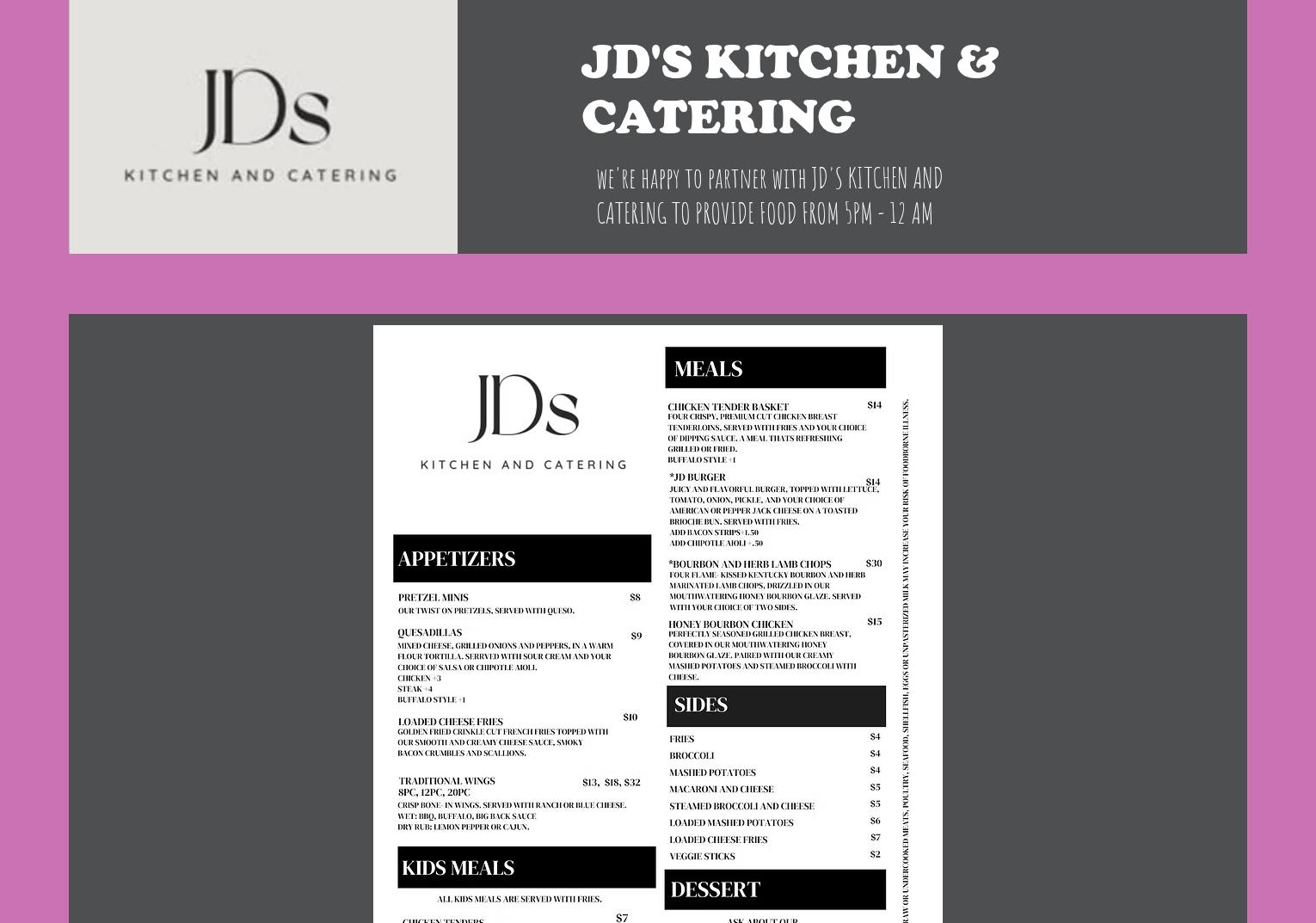 Sallie Jane’s Menu