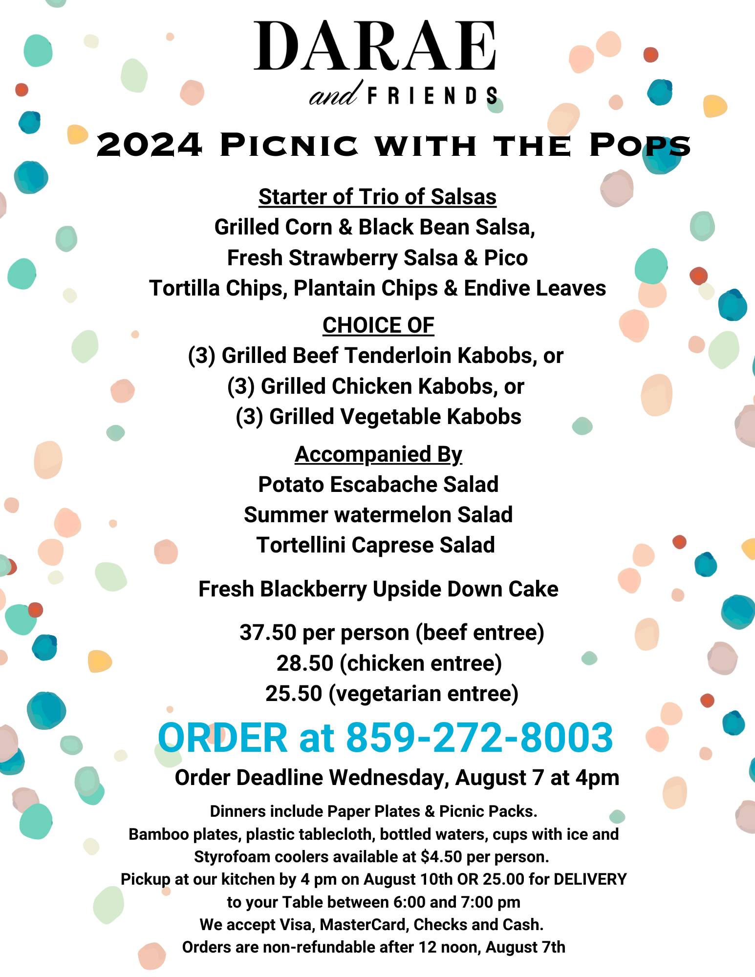 Darae & Friends Catering Menu