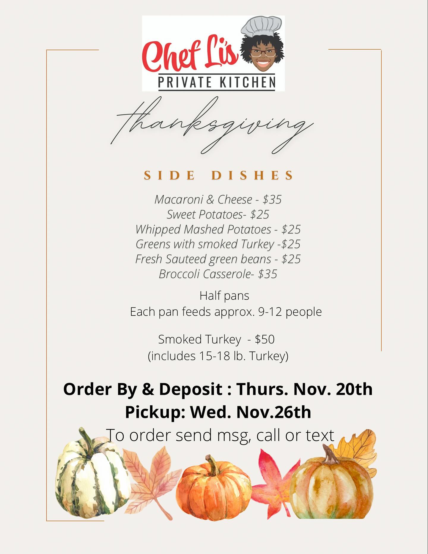 Chef Li’s Private Kitchen Menu