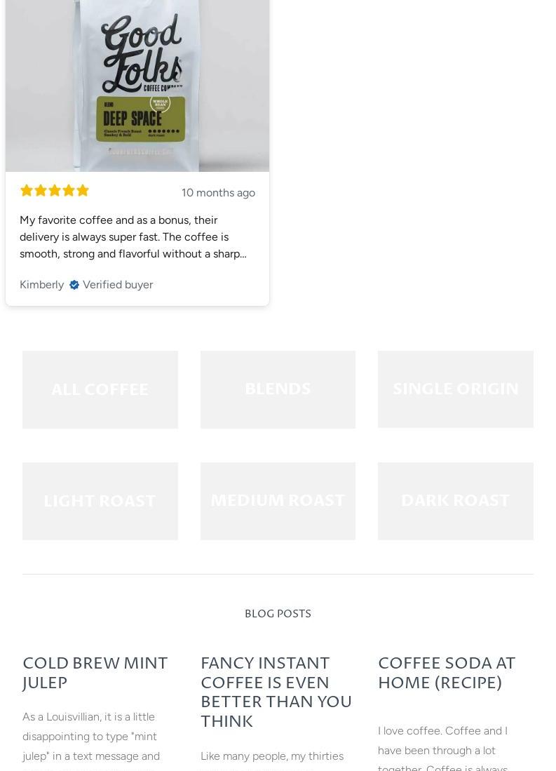 Good Folks Coffee Menu