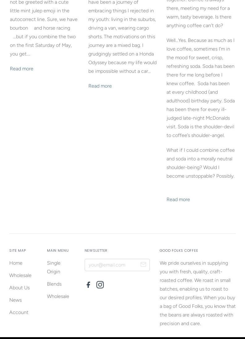 Good Folks Coffee Menu