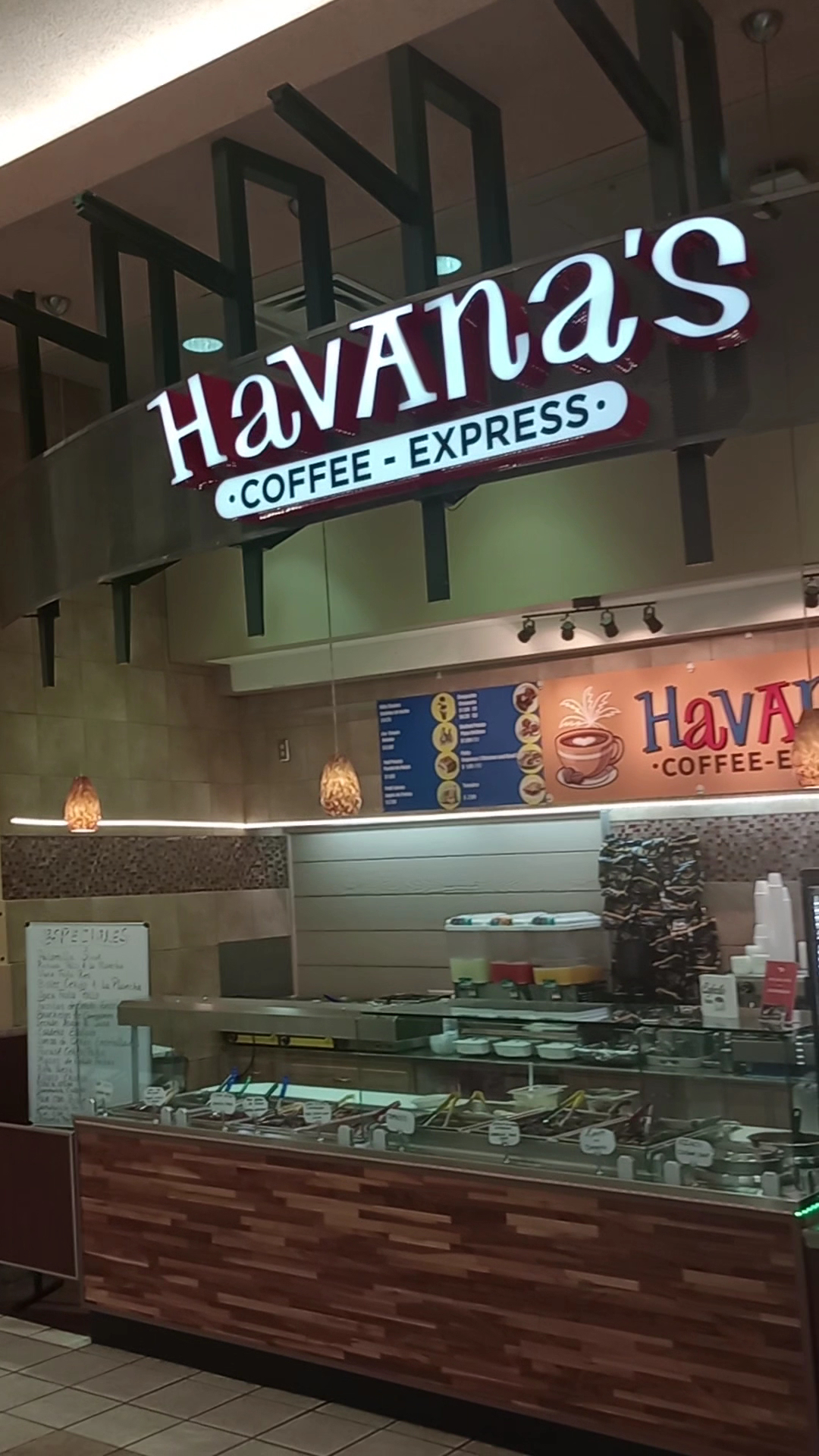 Havanas Coffee Express Menu