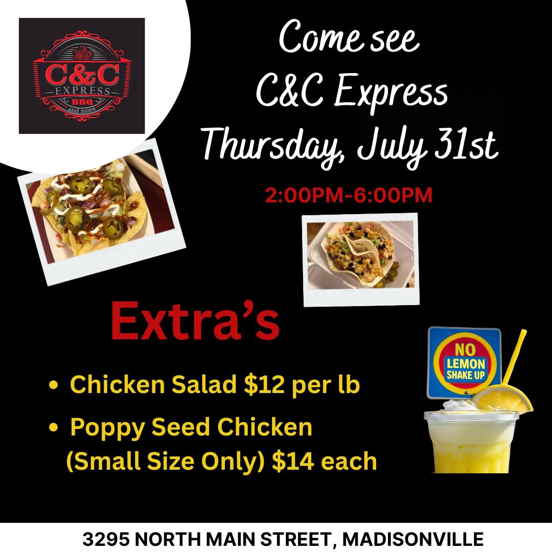 Catering and Creations Menu