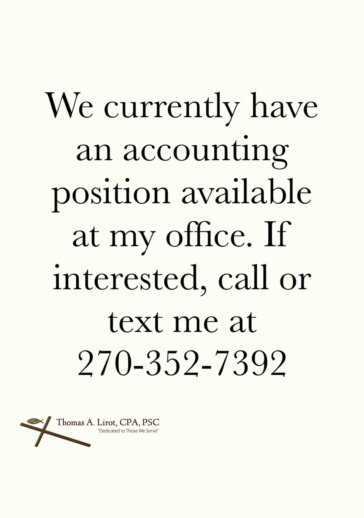 Thomas Lirot, CPA, PSC